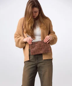 Addison' Animal Print Nappa Leather Clutch Bag