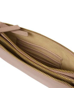 Addison' Blush Pink Nappa Leather Clutch Bag