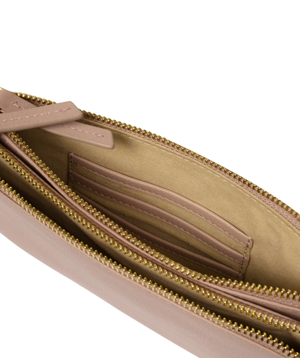 Addison' Blush Pink Nappa Leather Clutch Bag
