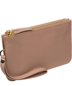 Addison' Blush Pink Nappa Leather Clutch Bag