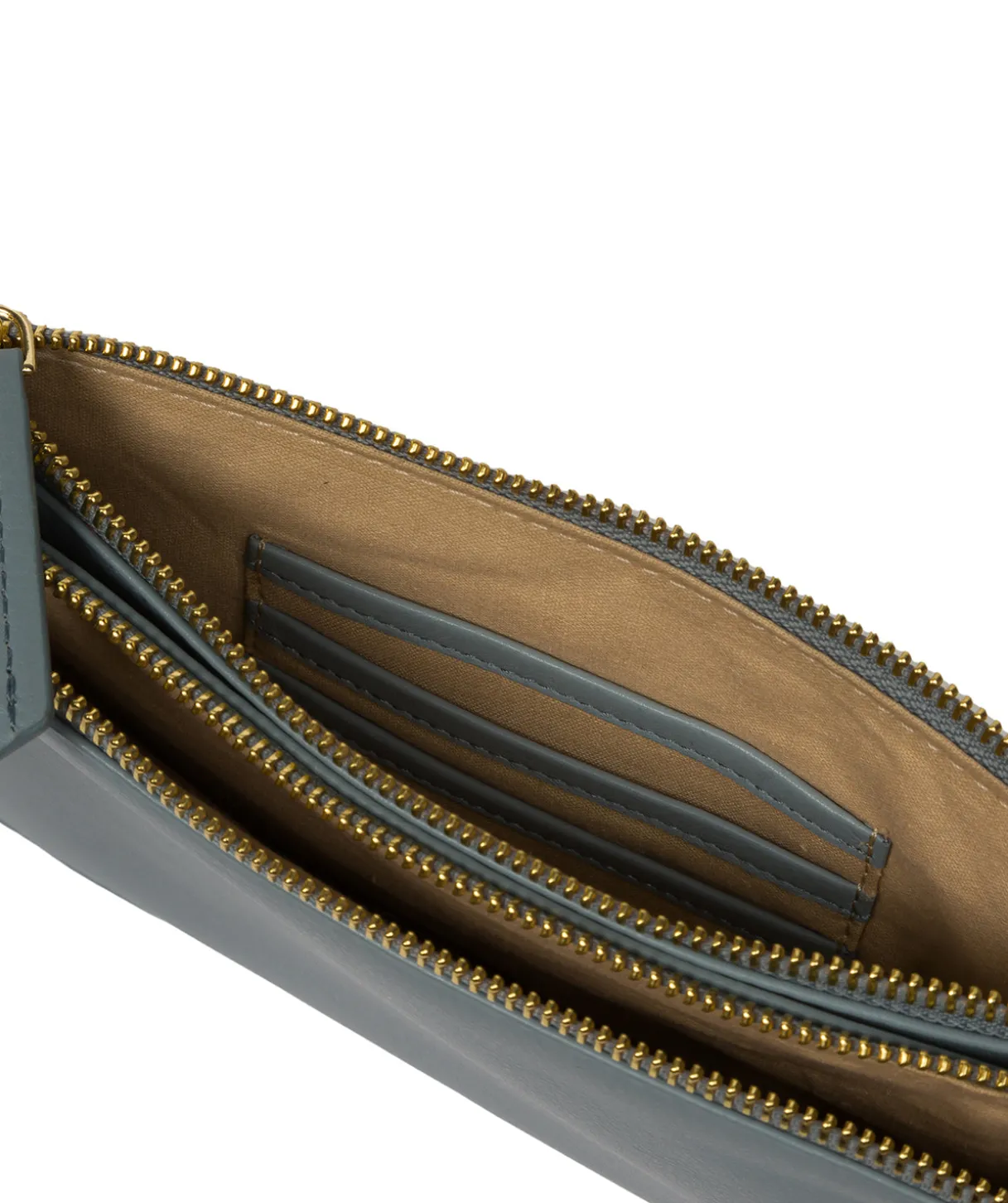 Addison' Cashmere Blue Nappa Leather Clutch Bag