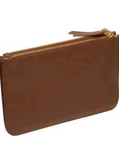Addison' Tan Nappa Leather Clutch Bag