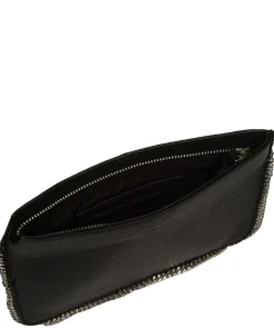 Adelaide' Black Leather Evening Bag