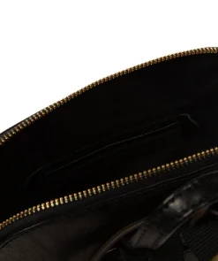 Adelle' Black Leather Backpack