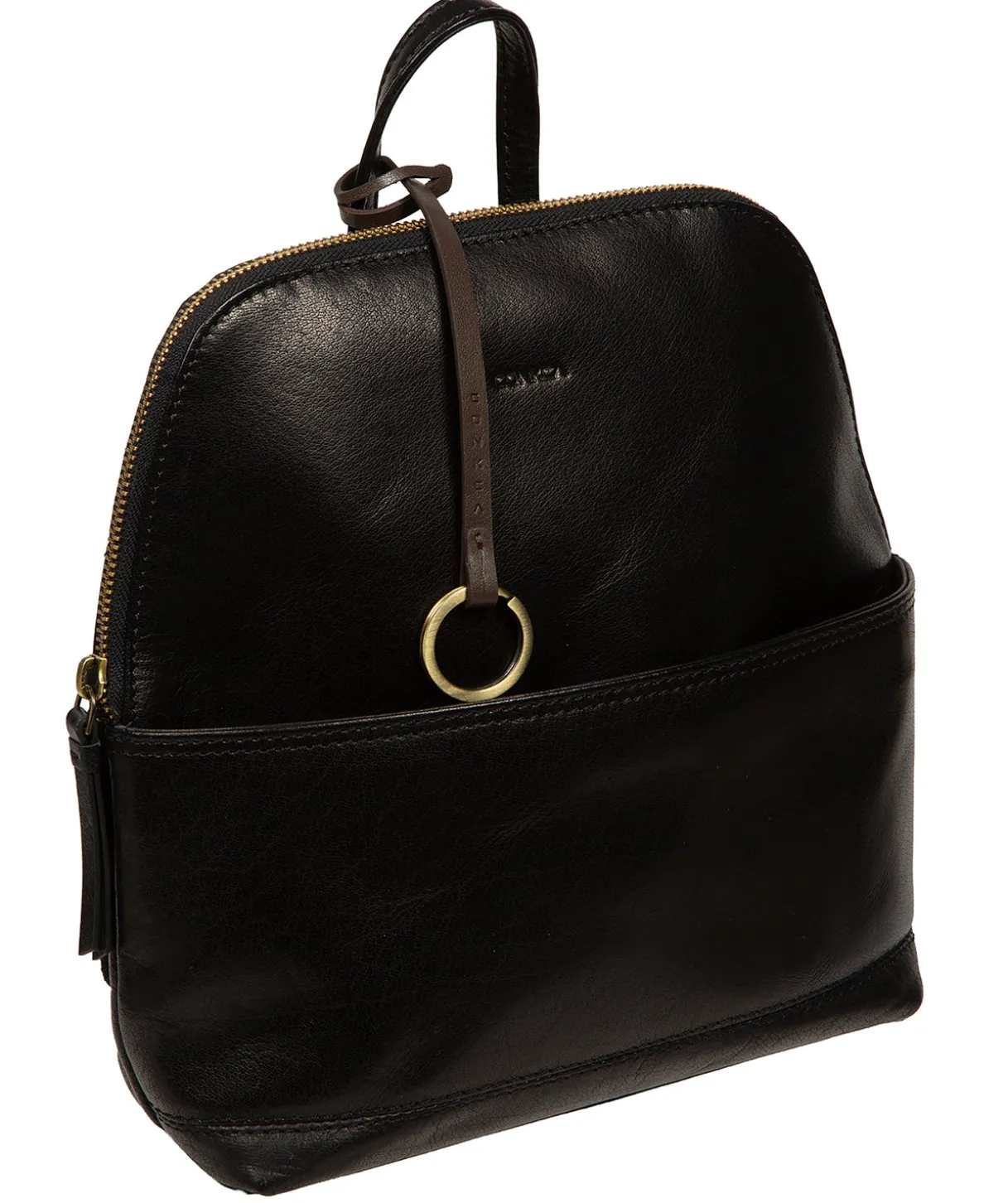 Adelle' Black Leather Backpack