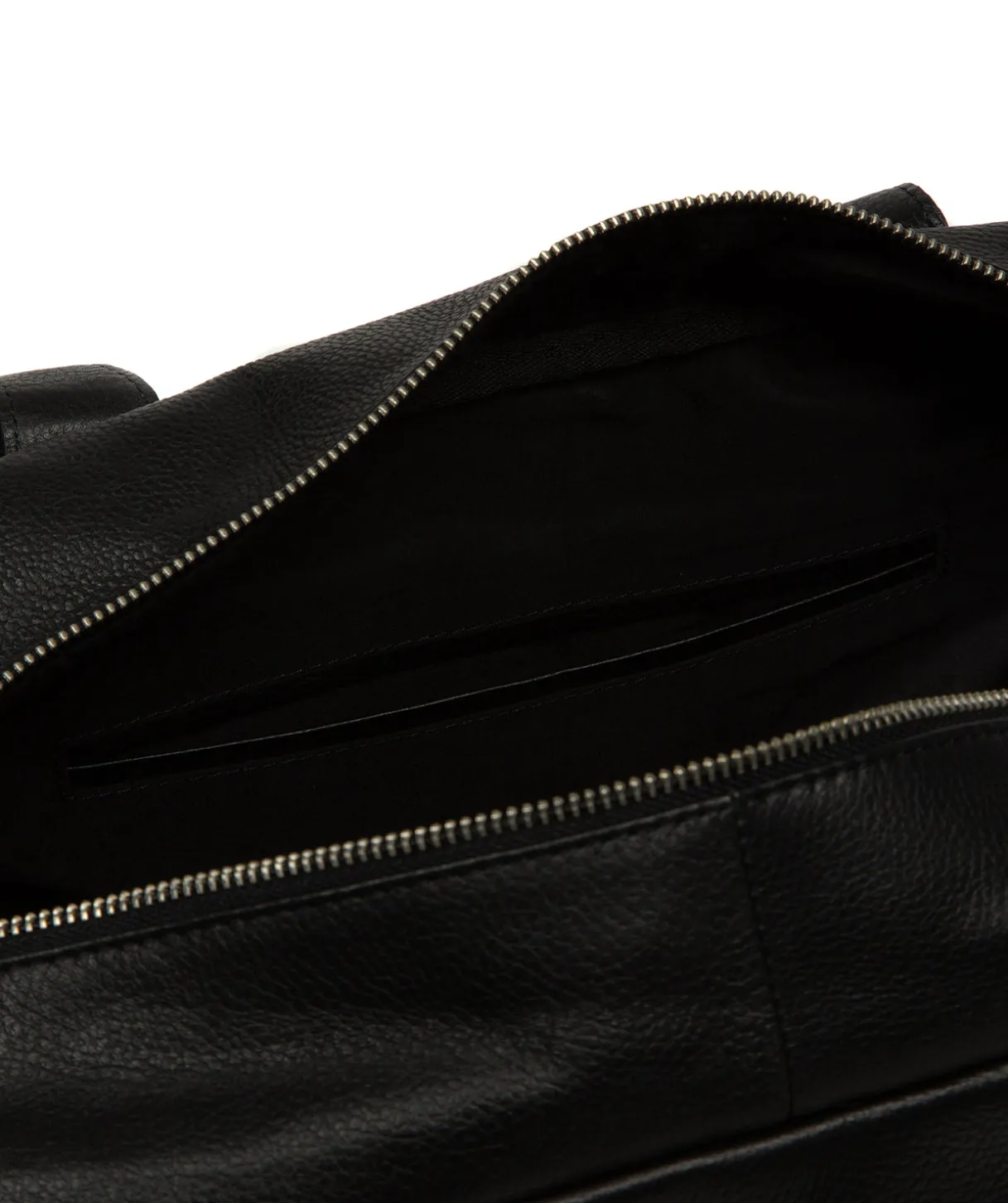 Airgo' 'Free on Board' Black Leather Cabin Bag