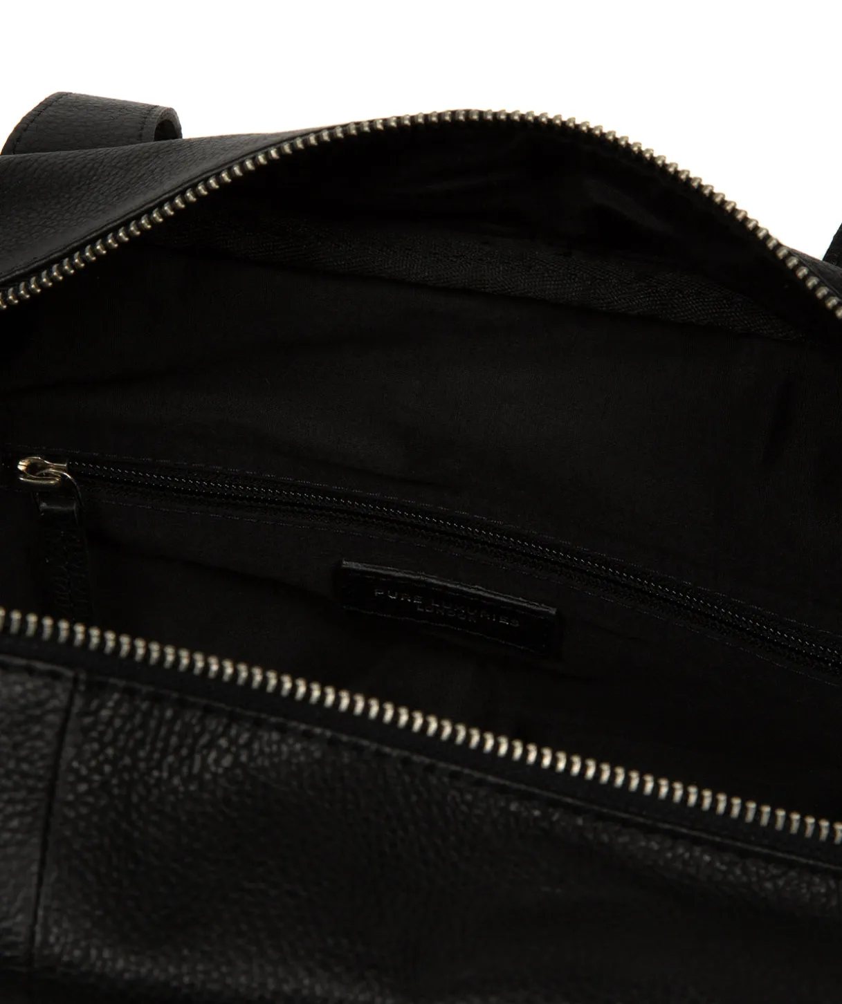 Airgo' 'Free on Board' Black Leather Cabin Bag