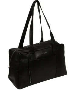 Airgo' 'Free on Board' Black Leather Cabin Bag