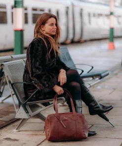 Airgo' 'Free on Board' Chestnut Leather Cabin Bag