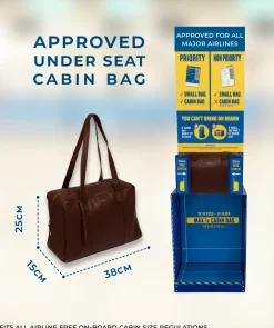 Airgo' 'Free on Board' Chestnut Leather Cabin Bag