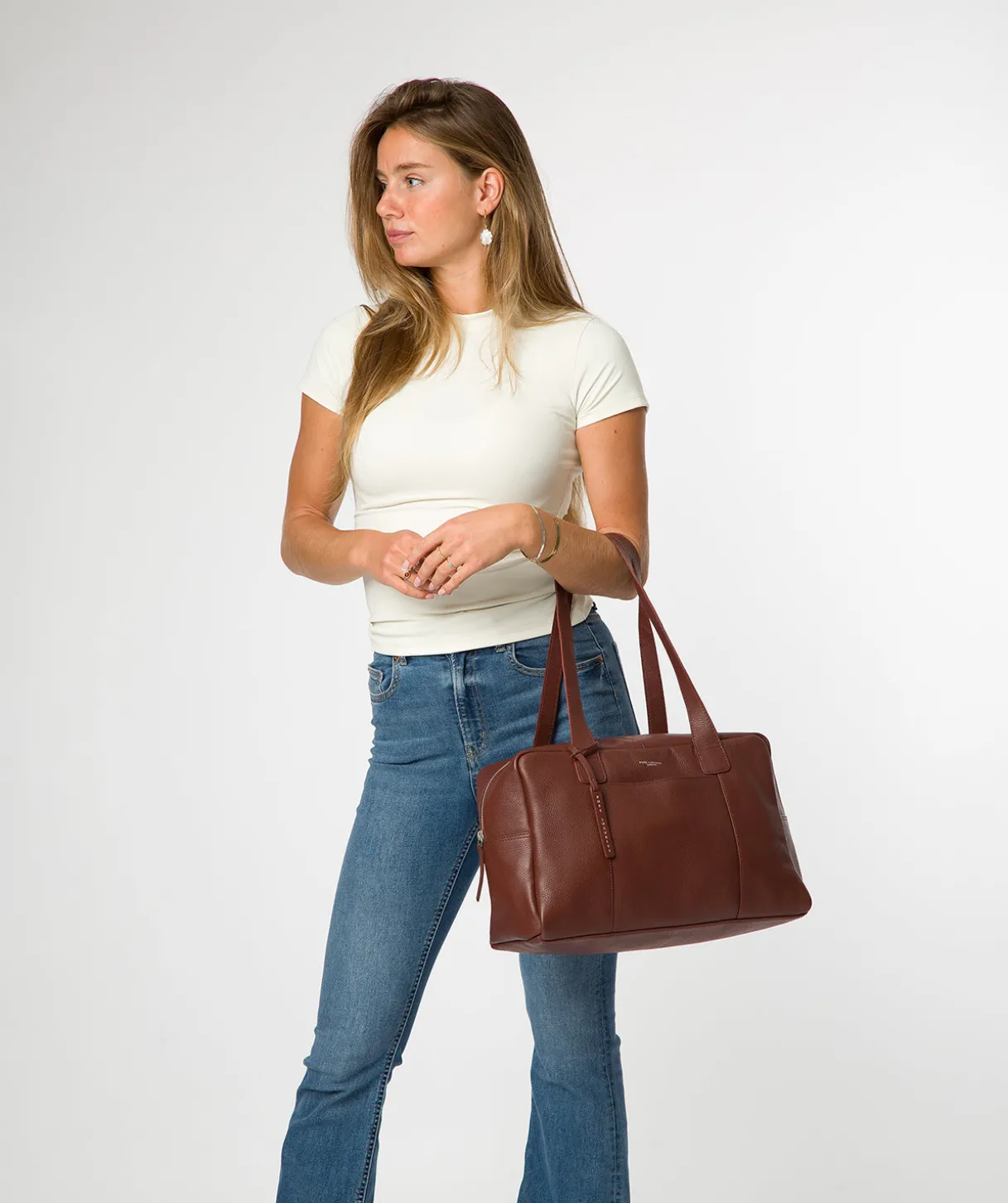 Airgo' 'Free on Board' Chestnut Leather Cabin Bag