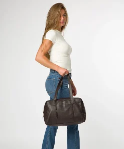 Airgo' 'Free on Board' Espresso Leather Cabin Bag