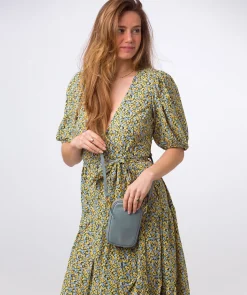 Alaina' Cashmere Blue Nappa Leather Cross Body Phone Bag