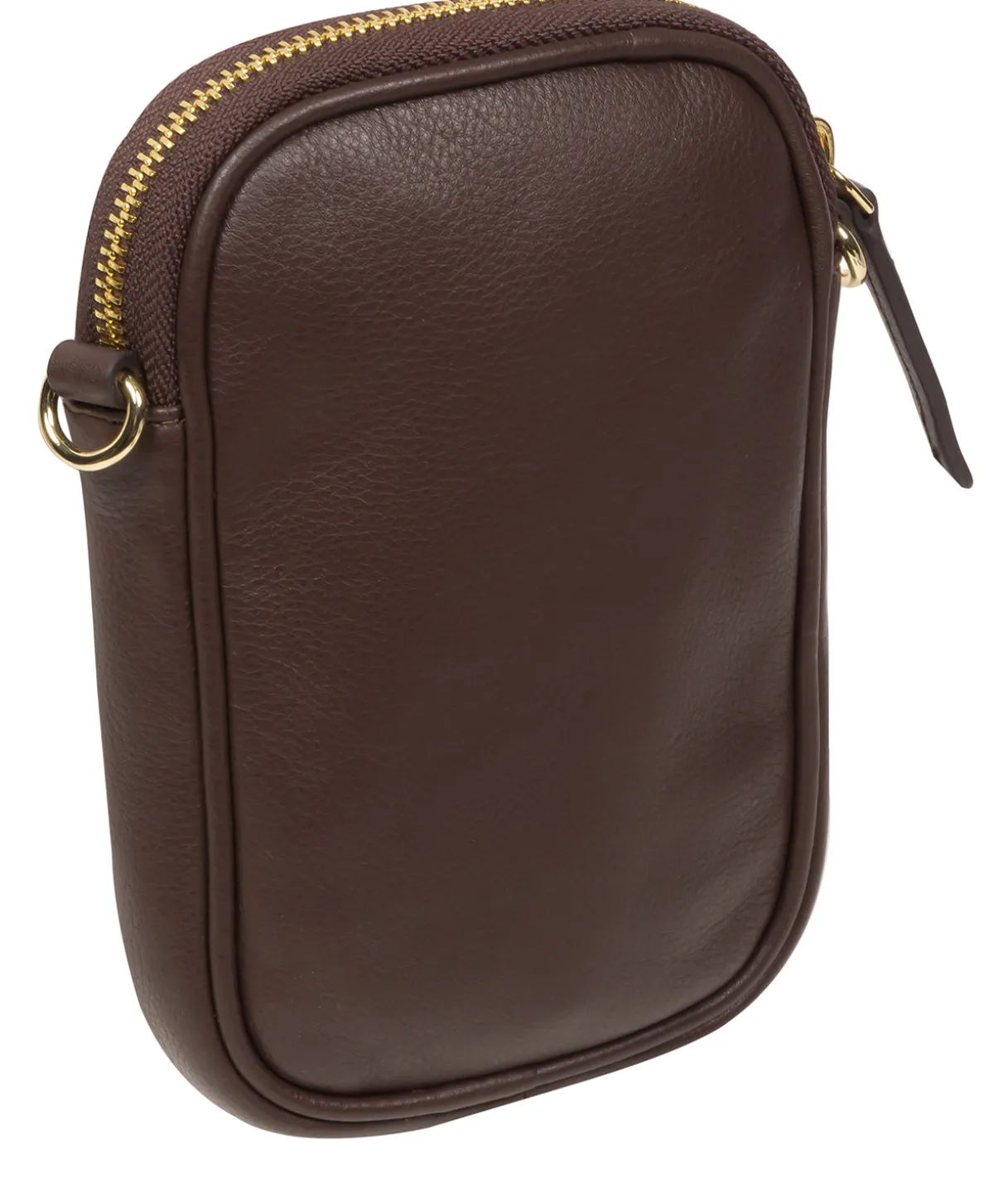 Alaina' Hot Fudge Nappa Leather Cross Body Phone Bag