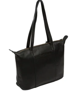 Alcester' Black Leather Tote Bag