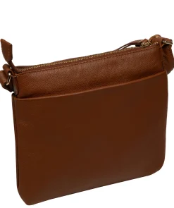 Alderley' Tan Leather Cross Body Bag