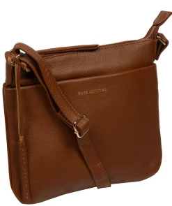 Alderley' Tan Leather Cross Body Bag