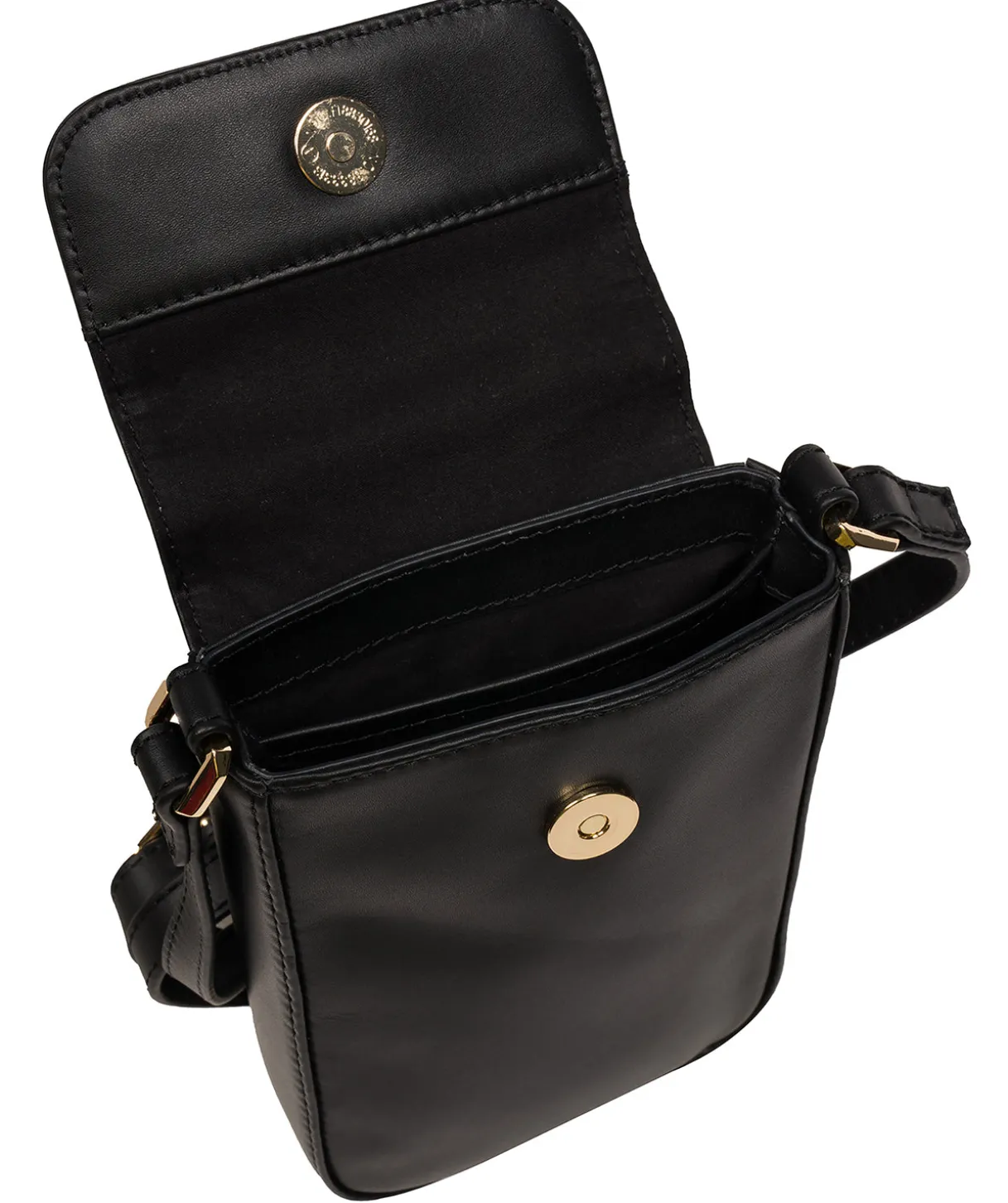 Alexis' Black Leather Cross Body Phone Bag
