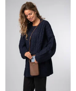 Alexis' Chestnut Leather Cross Body Phone Bag