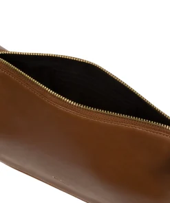 Alicia' Chestnut Nappa Leather Grab Bag