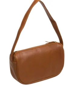 Alicia' Oak Nappa Leather Grab Bag