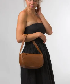 Alicia' Oak Nappa Leather Grab Bag