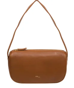 Alicia' Oak Nappa Leather Grab Bag