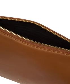 Alicia' Oak Nappa Leather Grab Bag