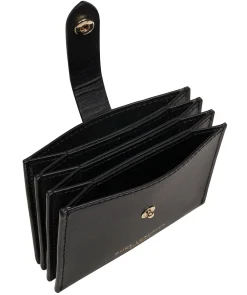 Allie' Black Leather Accordion Card Holder