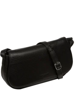 Alodia' Black Leather Cross Body Bag