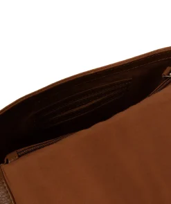 Alodia' Rich Tan Leather Cross Body Bag