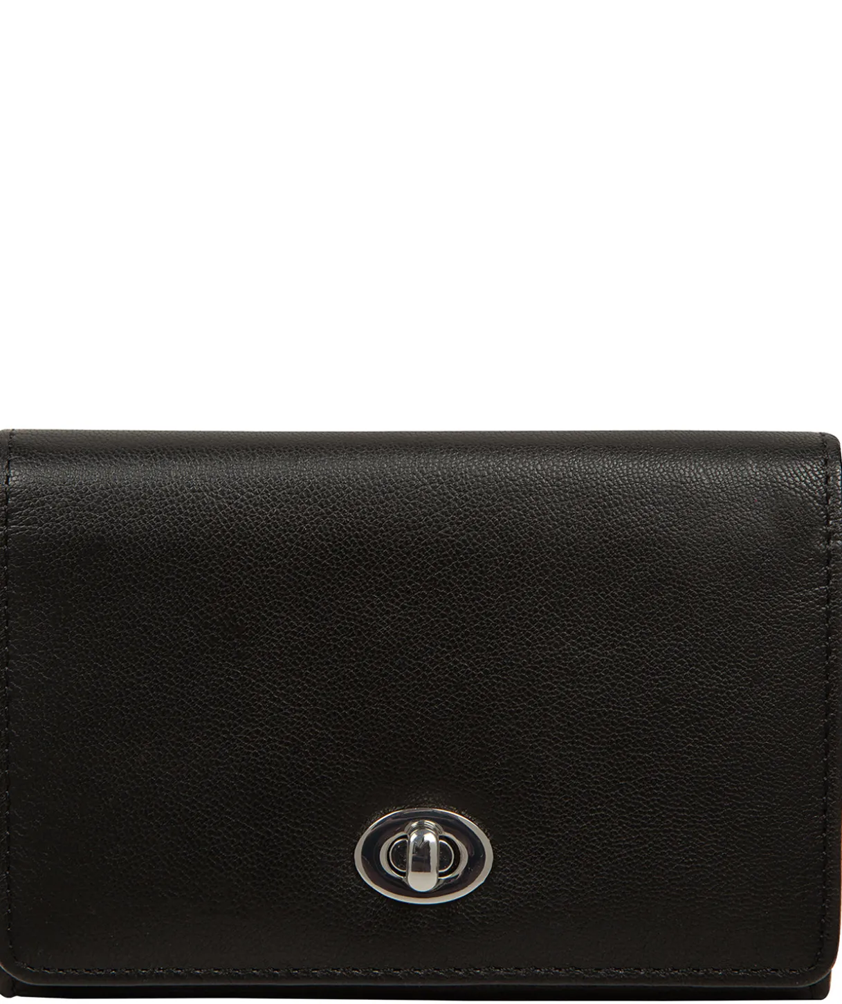 Amber' Black Leather Purse