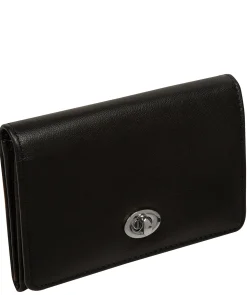 Amber' Black Leather Purse