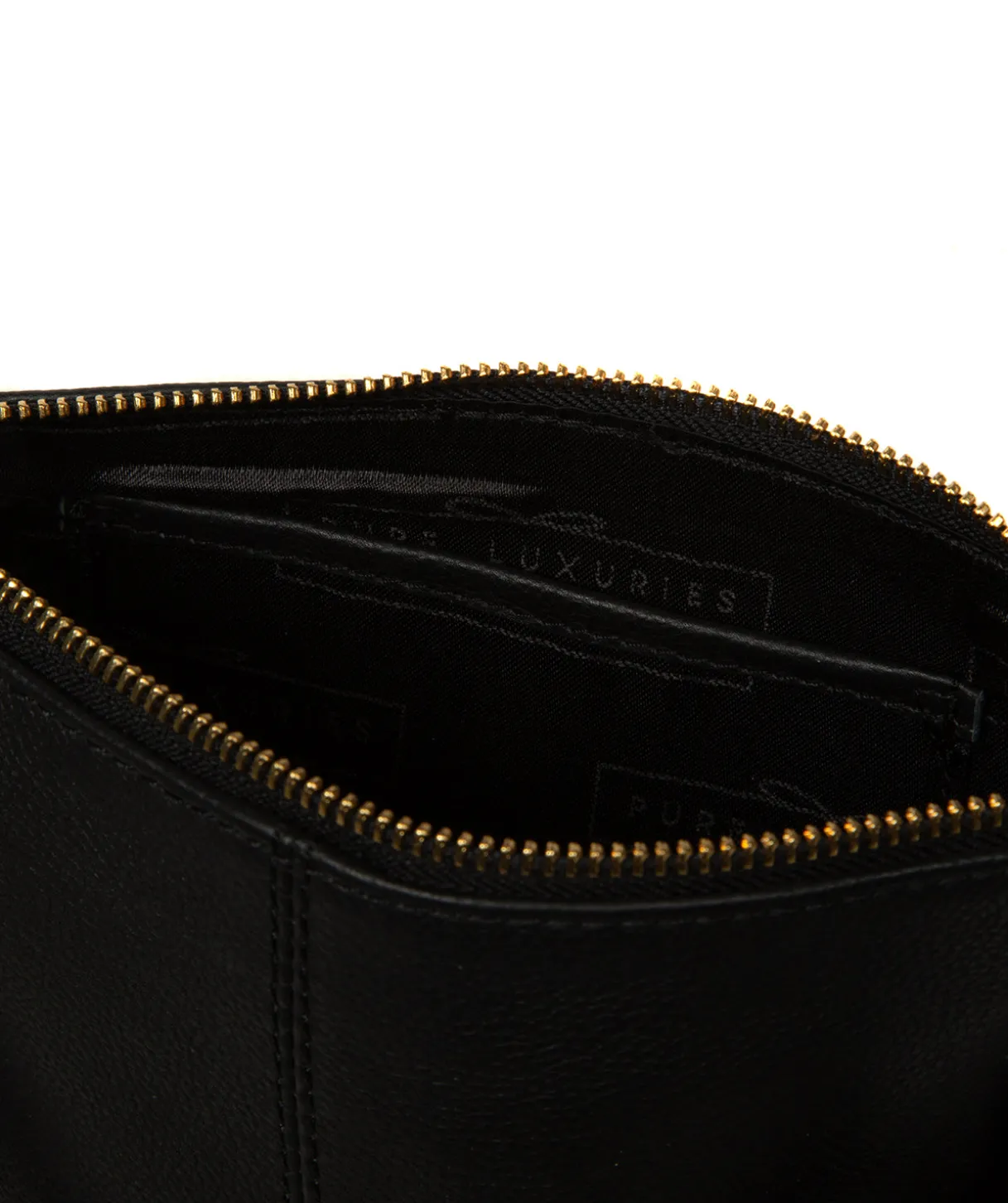 Amberlyn' Black Leather Cross Body Bag