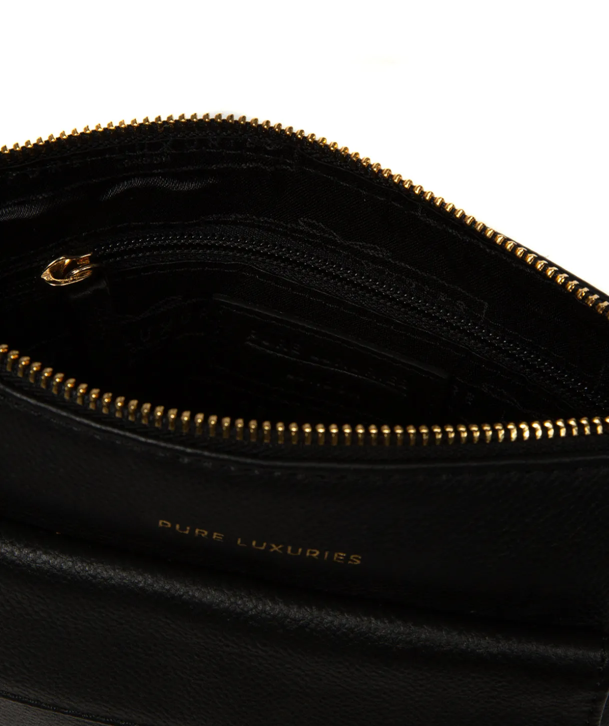 Amberlyn' Black Leather Cross Body Bag