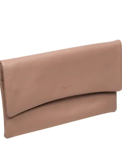 Amelia' Blush Pink Leather Clutch Bag