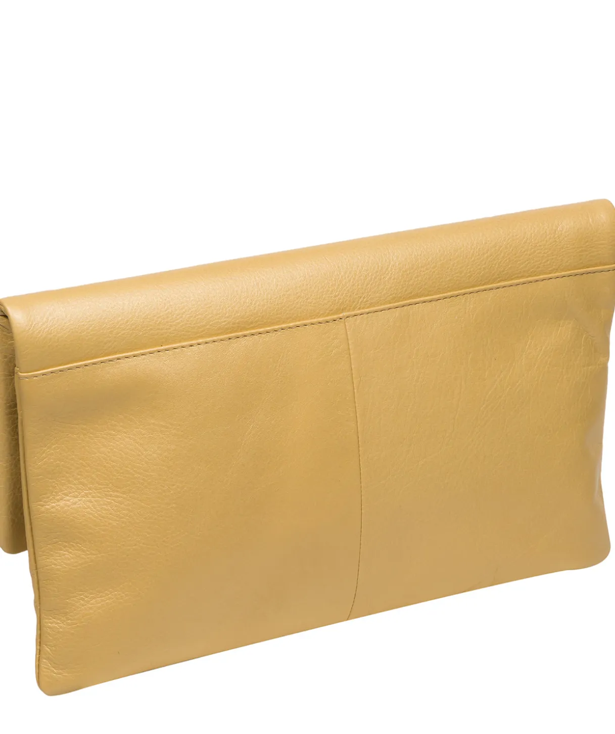 Amelia' Metallic Gold Leather Clutch Bag