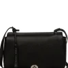Annalise' Black Leather Cross Body Bag