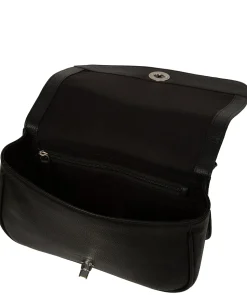 Annalise' Black Leather Cross Body Bag