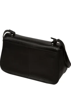 Annalise' Black Leather Cross Body Bag