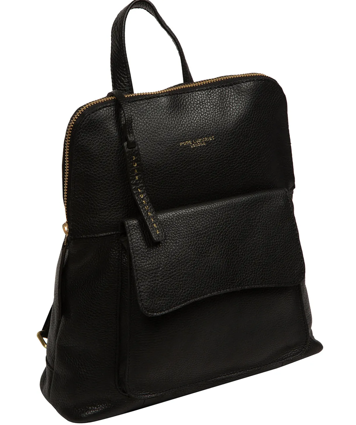 Anouk' Black Leather Backpack
