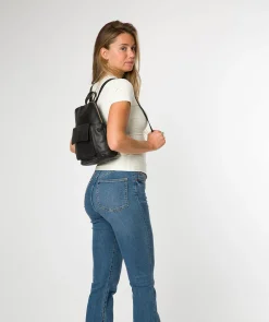 Anouk' Black Leather Backpack