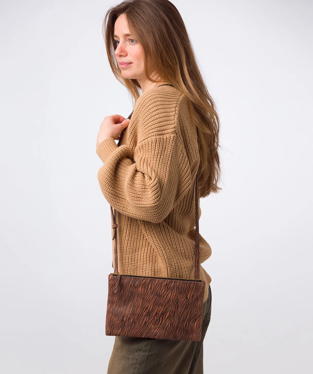 Anya' Animal Print Nappa Leather Cross Body Evening Bag