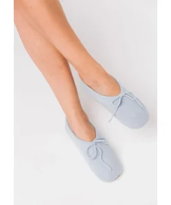 Appleby' Powder Blue Cashmere & Merino Wool Small Ballet Slippers