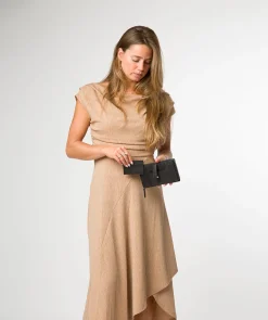 April' Black Leather Purse
