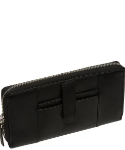 April' Black Leather Purse