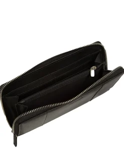 April' Black Leather Purse