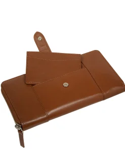 April' Tan Leather Purse