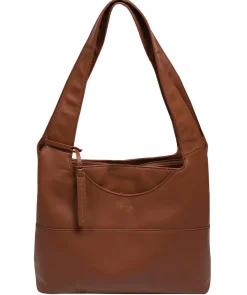 Ariel' Oak Leather Shoulder Bag