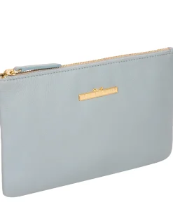 Arlesey' Cashmere Blue Leather Clutch Bag
